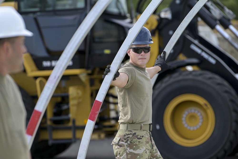 156th CES trains with Disaster Relief Beddown System