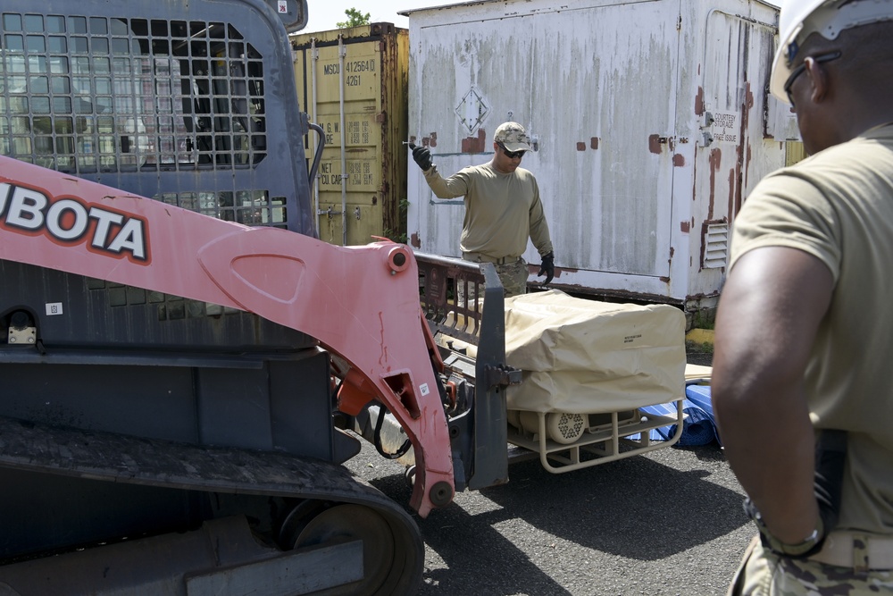 156th CES trains with Disaster Relief Beddown System