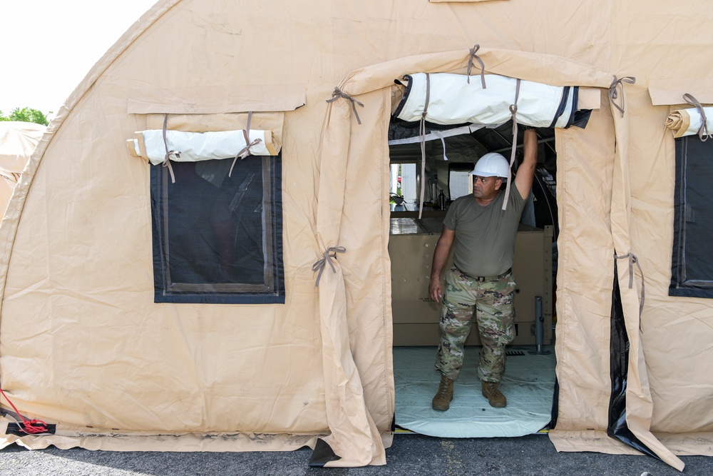 156th CES trains with Disaster Relief Beddown System