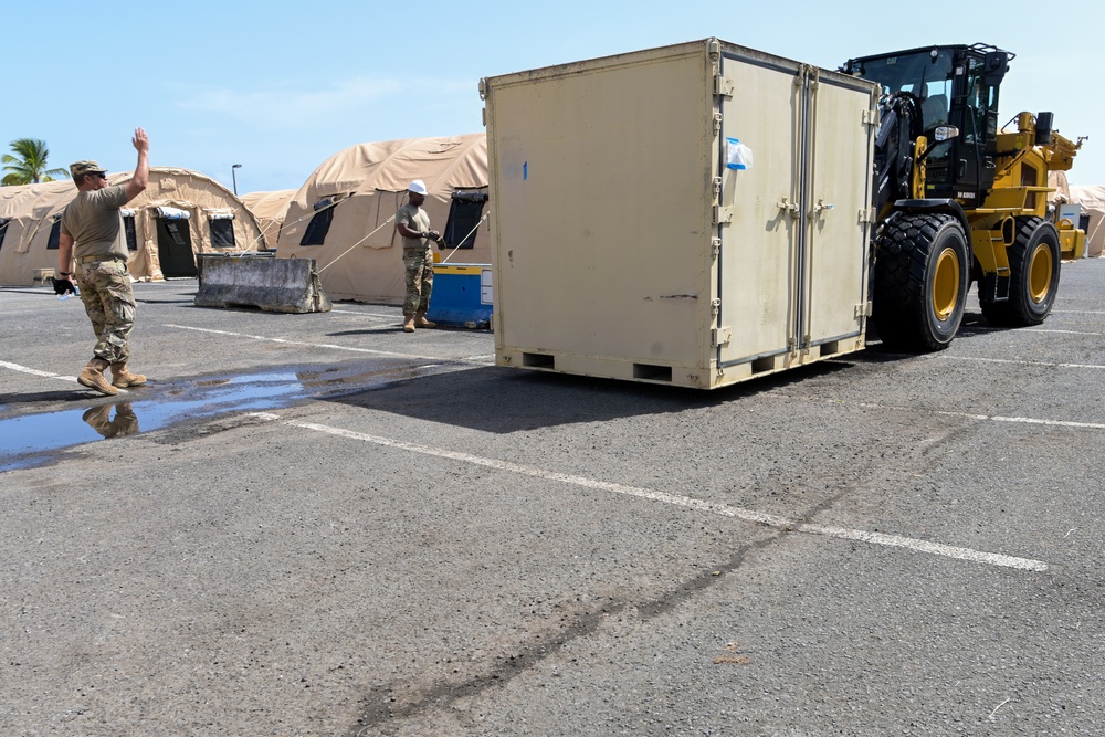 156th CES trains with Disaster Relief Beddown System