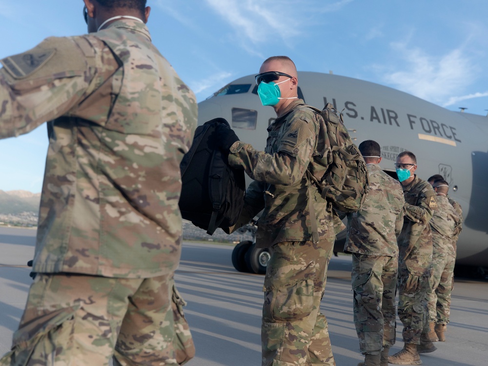 Fort Bliss Soldiers support first flight of Afghan evacuees