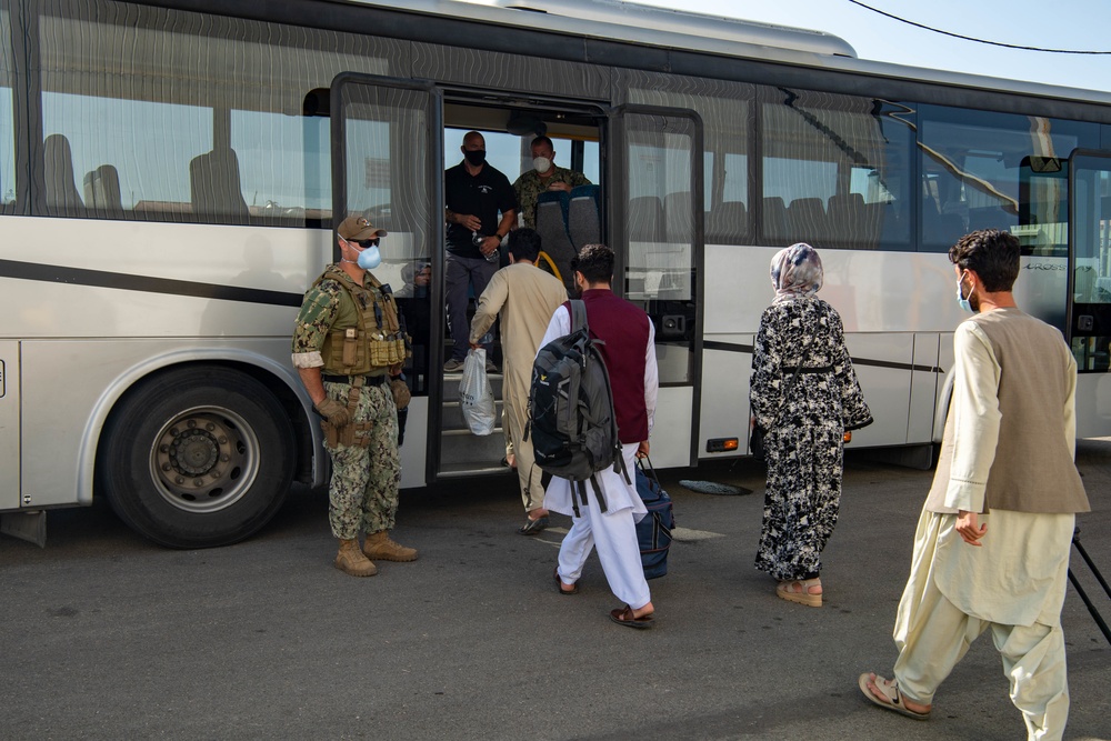 Evacuees from Afghanistan Land at Naval Station Rota
