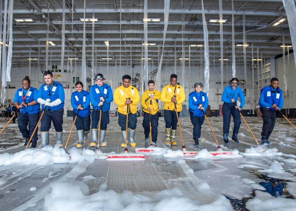 GHWB Sailors Test Aqueous Film Forming Foam