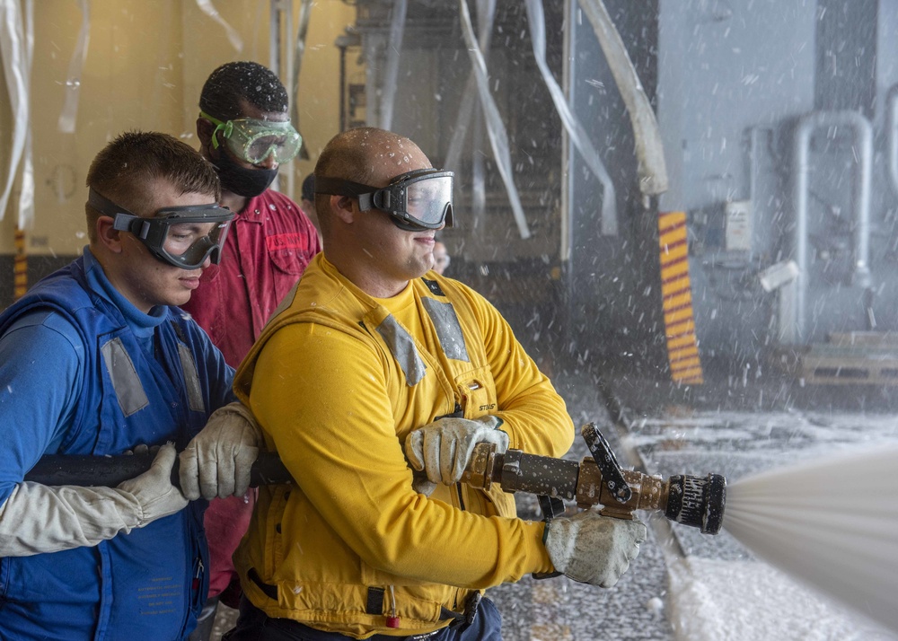 GHWB Sailors Test Aqueous Film Forming Foam