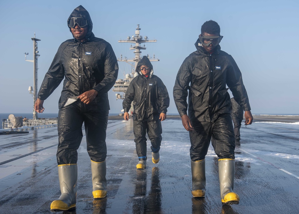 GHWB Sailors Test Aqueous Film Forming Foam