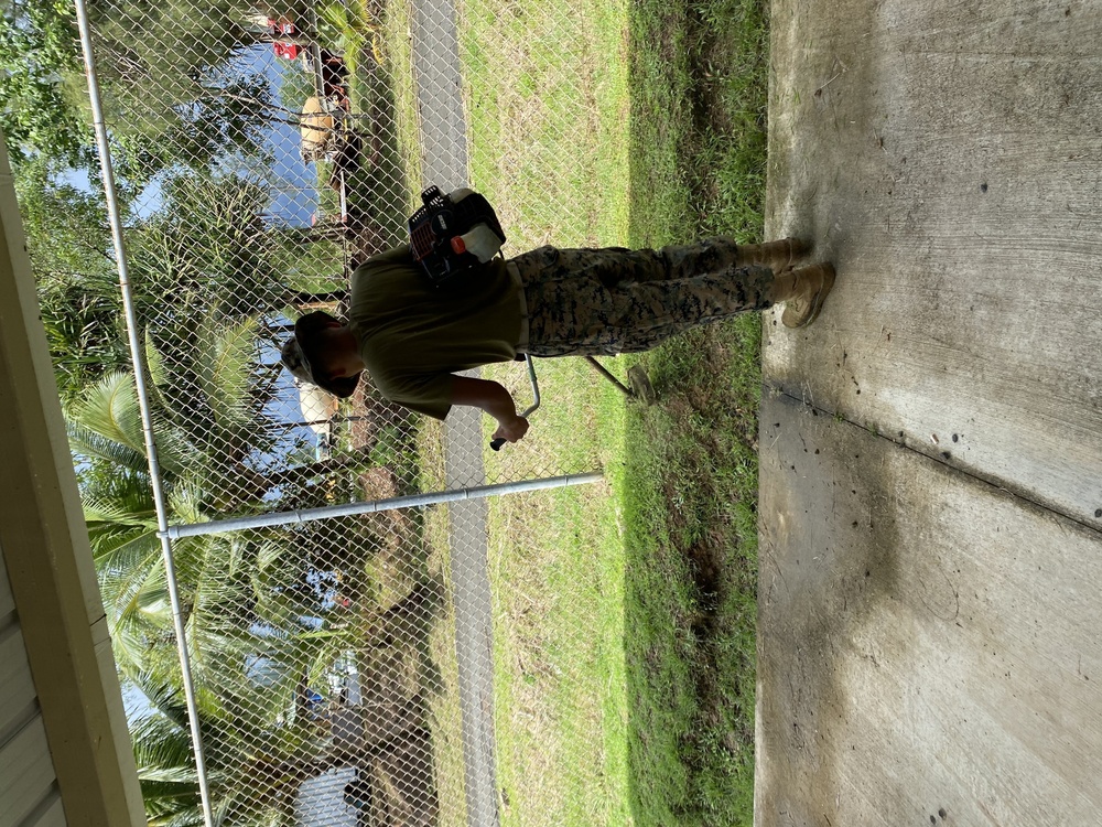 7th Engineer Support Battalion Marines conduct camp maintenance