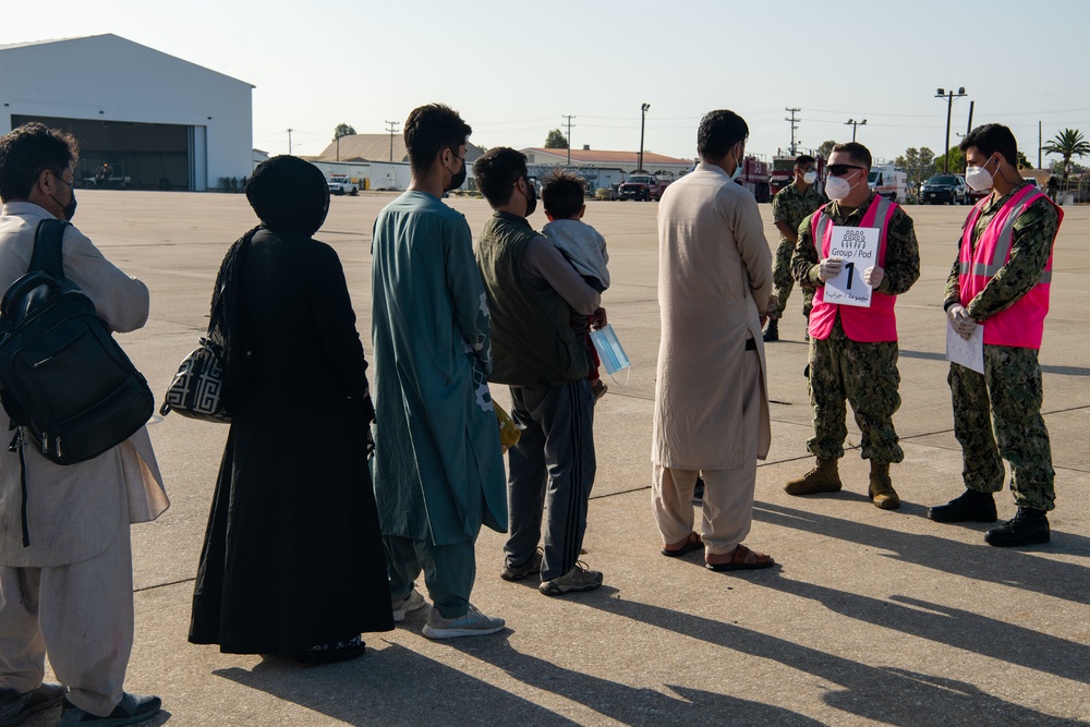 Evacuees from Afghanistan Arrive at Naval Station Rota