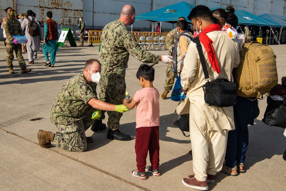 Evacuees from Afghanistan Arrive at Naval Station Rota