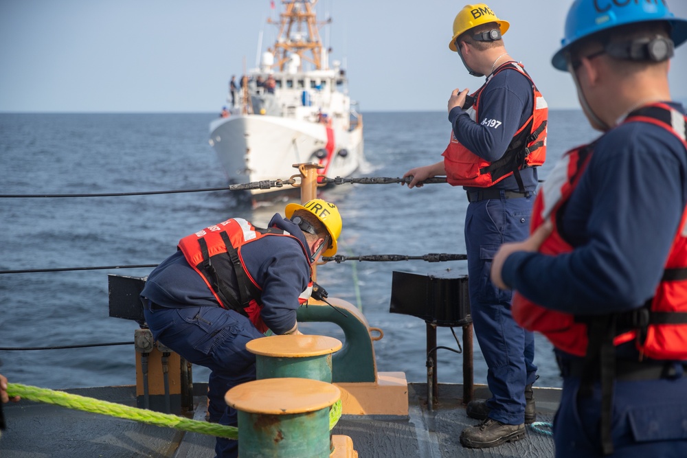 Escanaba fuels Richard Snyder at sea