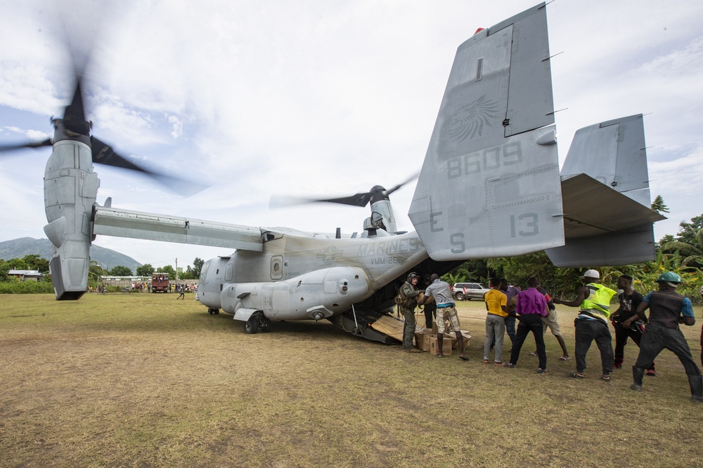 Marines with 2nd Marine Aircraft Wing provide humanitarian aid to Haiti