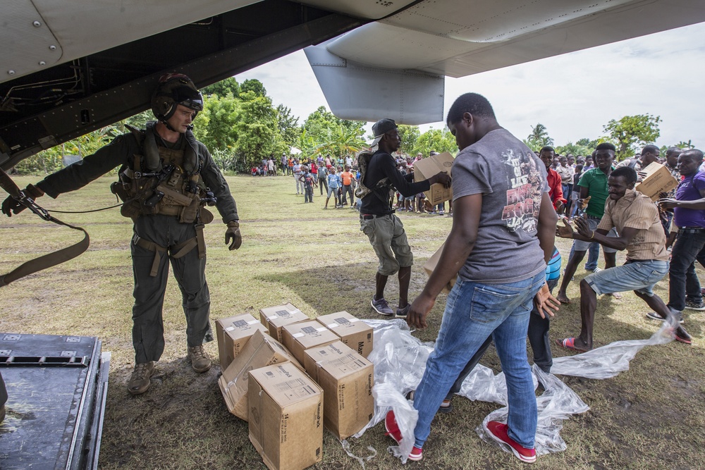 Marines with 2nd Marine Aircraft Wing provide humanitarian aid to Haiti