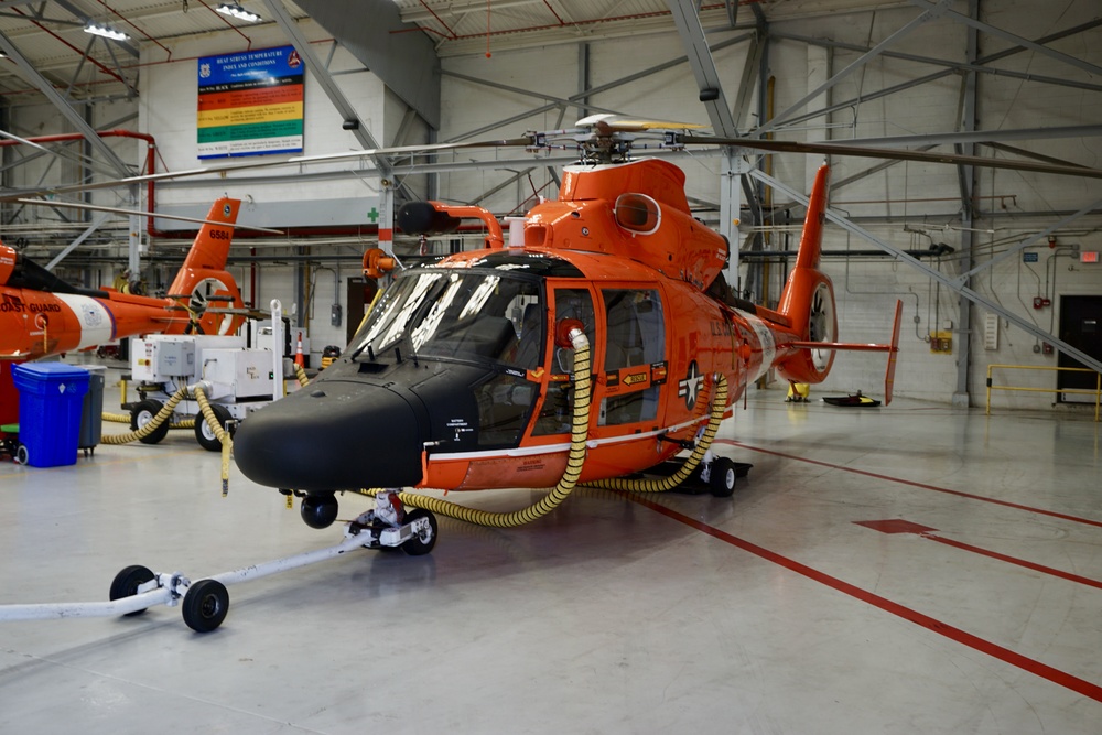 U.S. Coast Guard helicopters pre-stage for Ida in Mobile