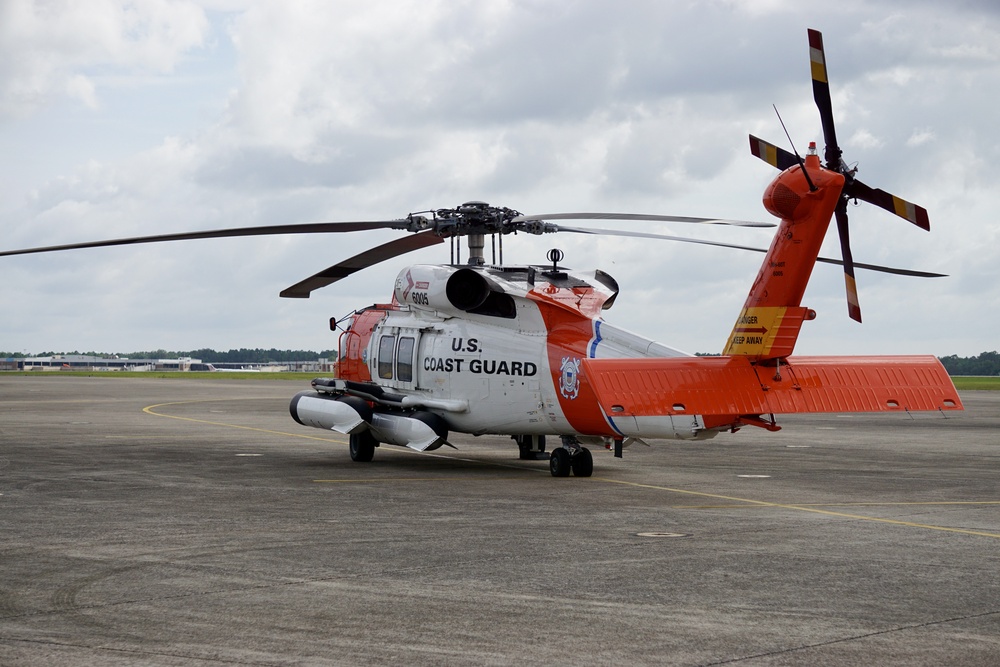 U.S. Coast Guard helicopters pre-stage for Ida in Mobile