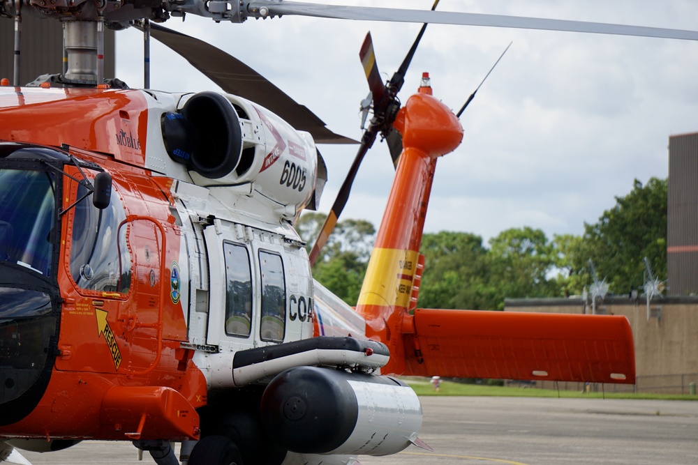 U.S. Coast Guard helicopters pre-stage for Ida in Mobile