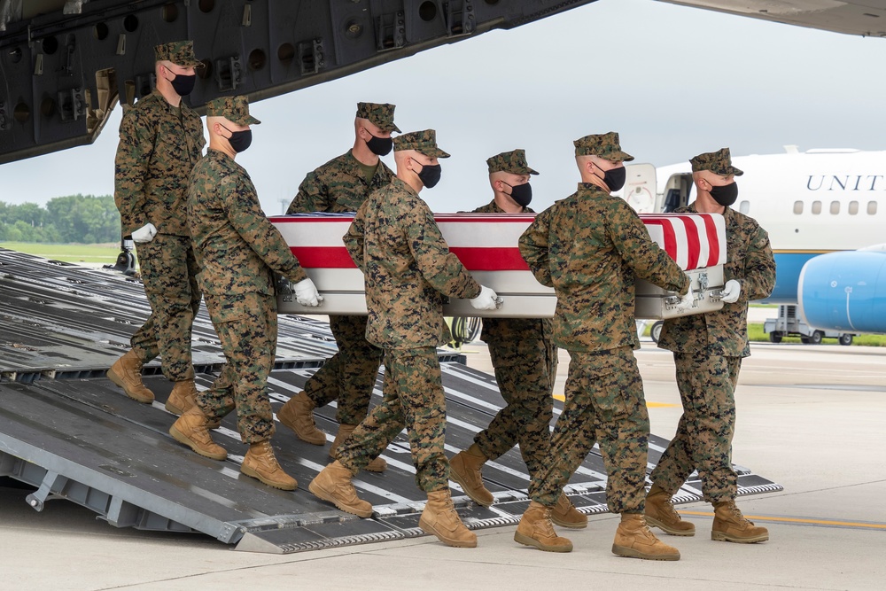 Marine Corps Sgt. Rosariopichardo honored in dignified transfer Aug. 29