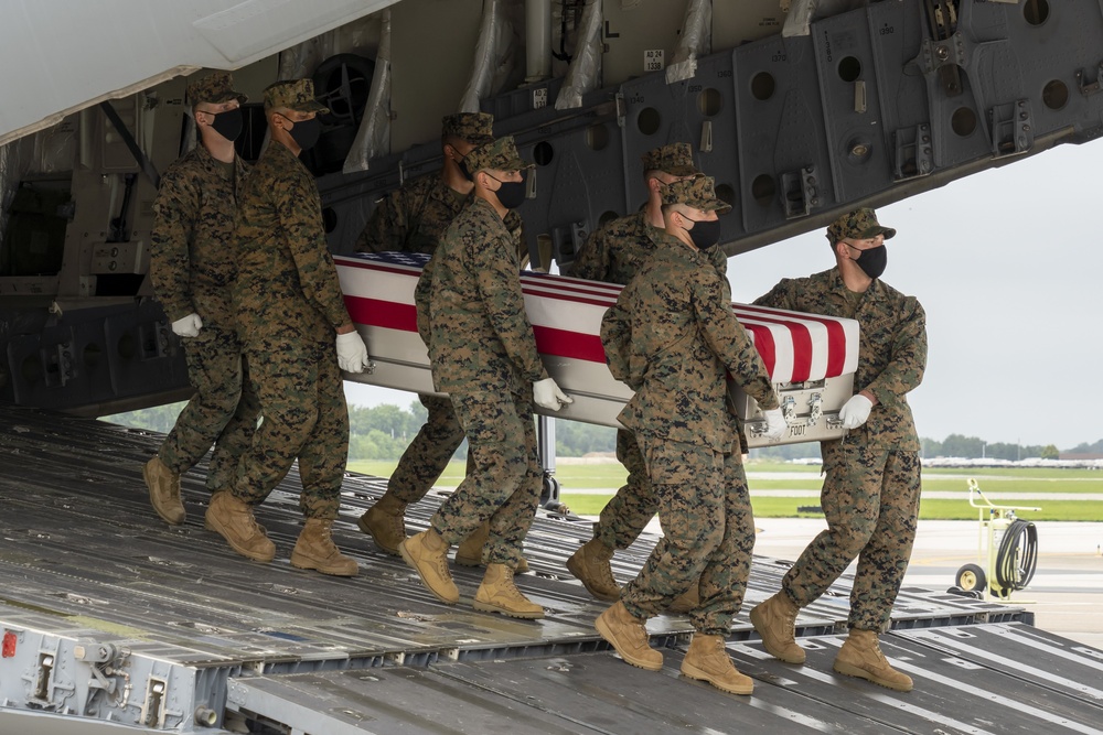 Marine Corps Cpl. Sanchez honored in dignified transfer August 29
