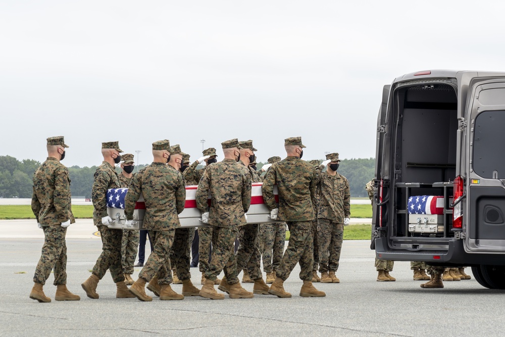 Marine Corps Lance Cpl. Schmitz honored in dignified transfer Aug. 29