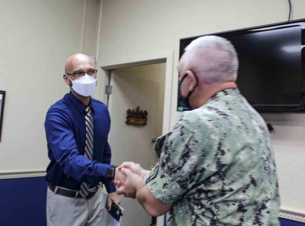Guam and Korea Commissary Zone Manager Meets Naval Base Guam Leadership