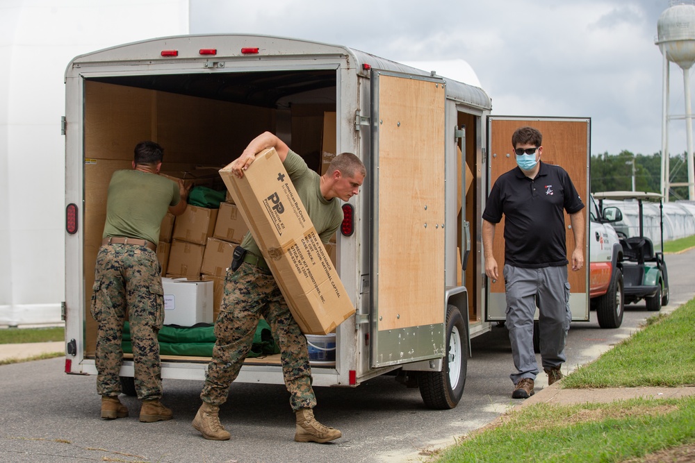 Marines help American Red Cross prepare for Afghans at Quantico