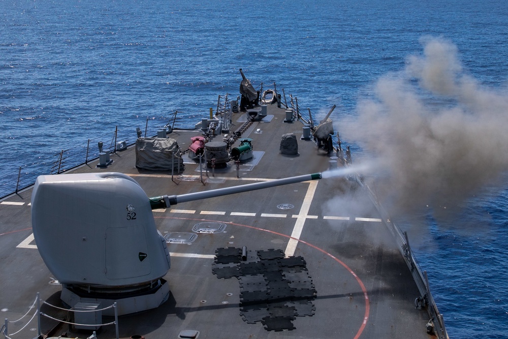 USS Barry Conducts a Live-Fire Gunnery Exercise