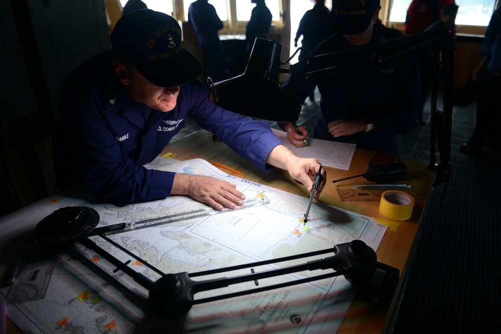 Coast Guard Cutter Healy departs Seward, Alaska