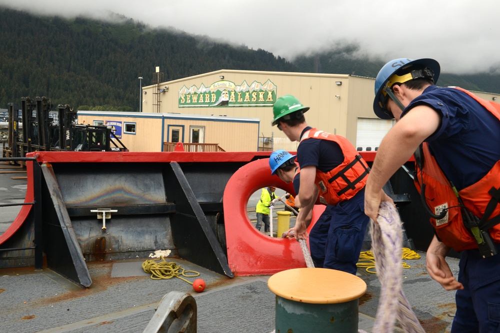 Coast Guard Cutter Healy departs Seward, Alaska