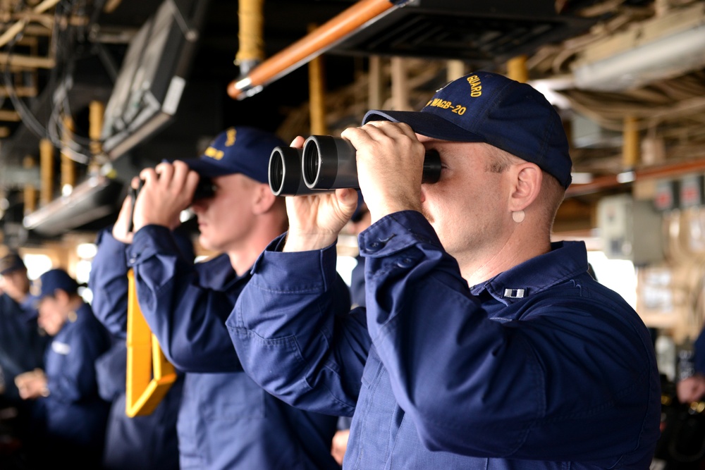 Coast Guard Cutter Healy departs Seward, Alaska