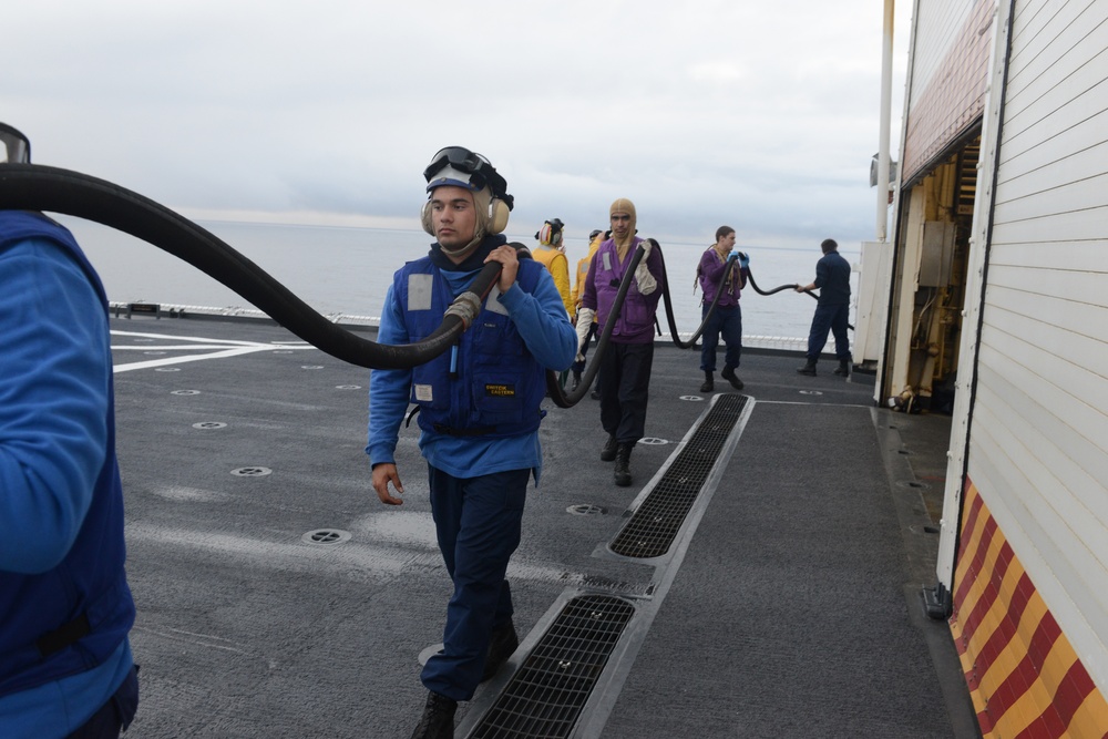 Coast Guard Cutter Healy, Air Station Kodiak conduct flight ops in Gulf of Alaska