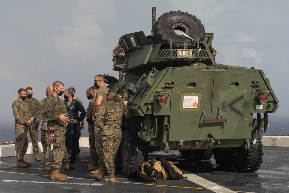 LAR Co. DATF rehearsal aboard USS Portland