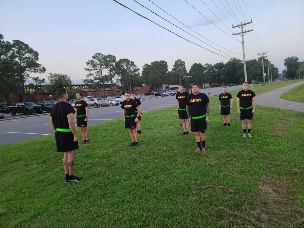 U.S. Army Soldiers conduct Physical Readiness Training assessments