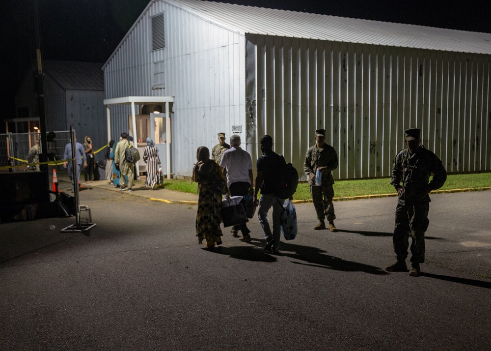 Operation Allies Refuge Check-In at Quantico, Virginia