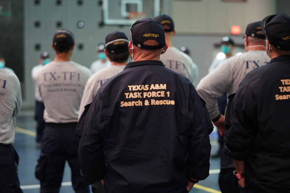 Texas A&amp;M Taskforce One Staging Ahead of Hurricane Ida Landfall