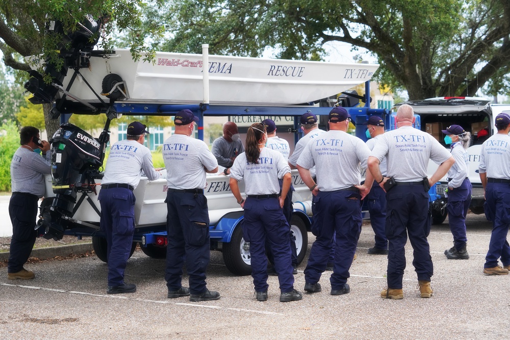 Texas A&amp;M Taskforce One Staging Ahead of Hurricane Ida Landfall