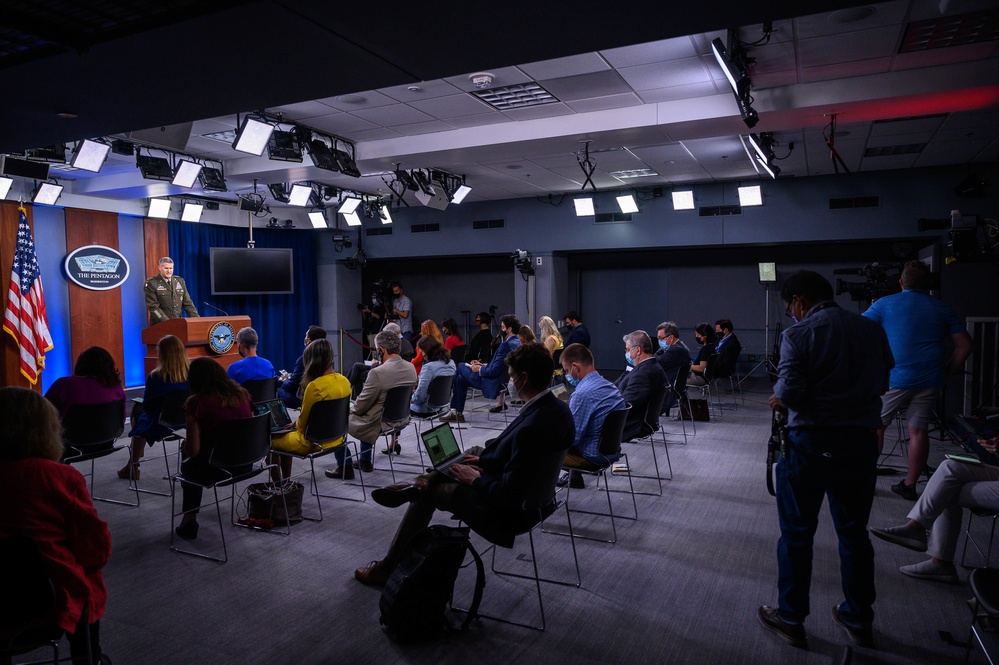 Pentagon Press Secretary John F. Kirby, Army Maj. Gen. Taylor hold press briefing