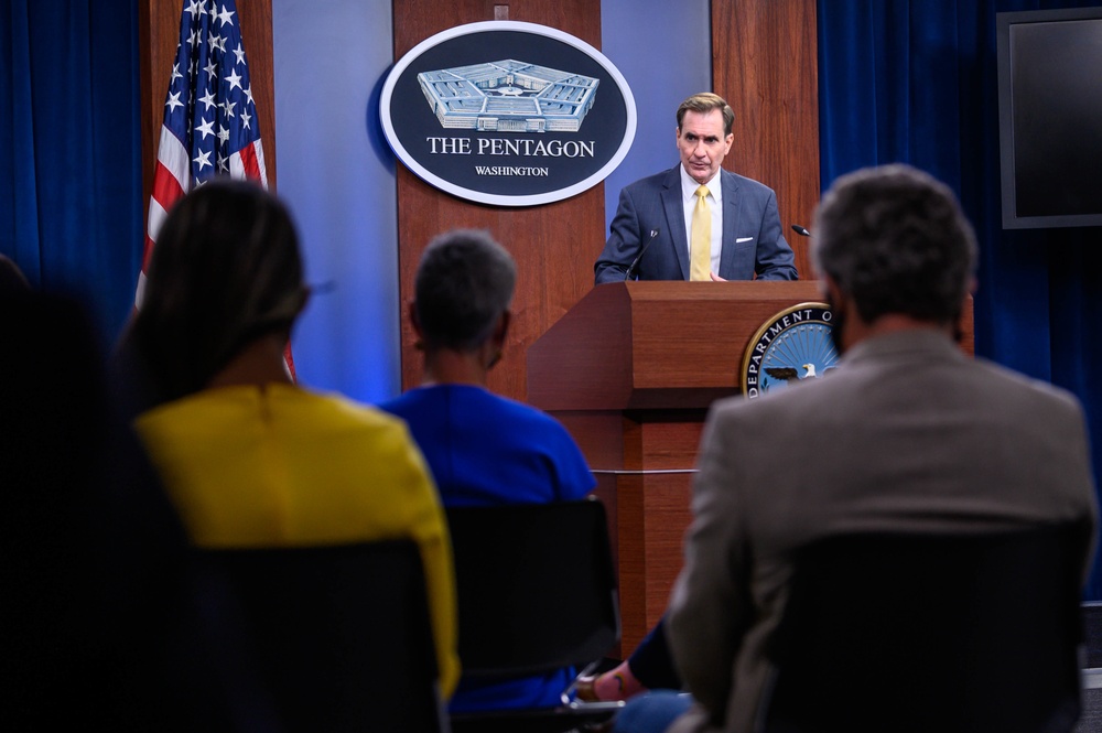 Pentagon Press Secretary John F. Kirby, Army Maj. Gen. Taylor hold press briefing