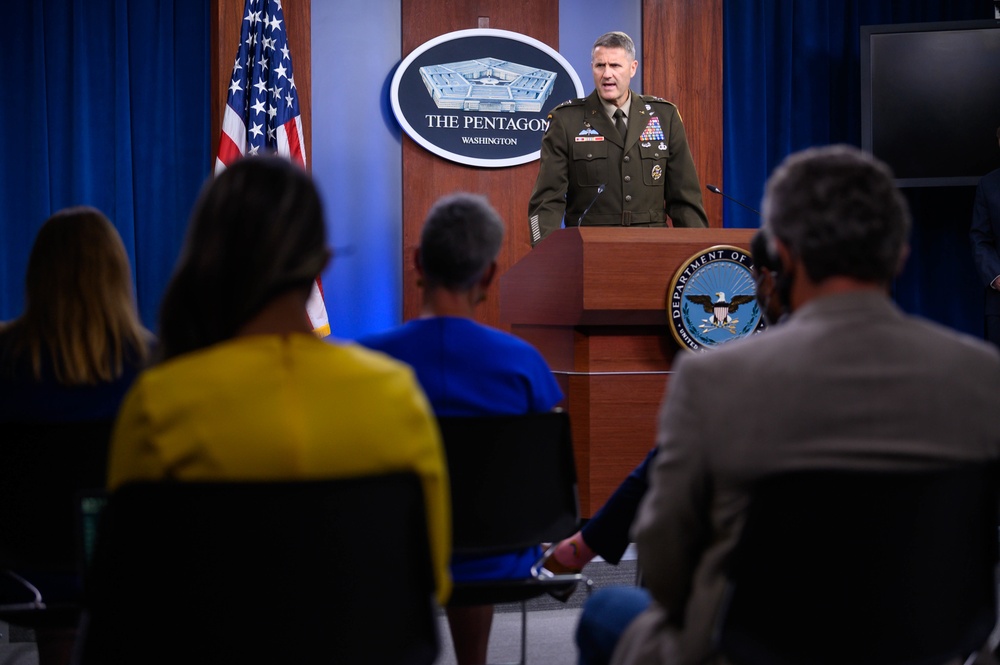 Pentagon Press Secretary John F. Kirby, Army Maj. Gen. Taylor hold press briefing