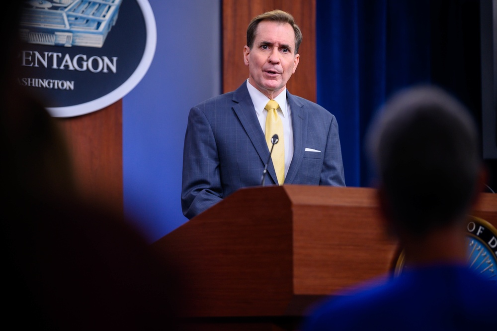 Pentagon Press Secretary John F. Kirby, Army Maj. Gen. Taylor hold press briefing