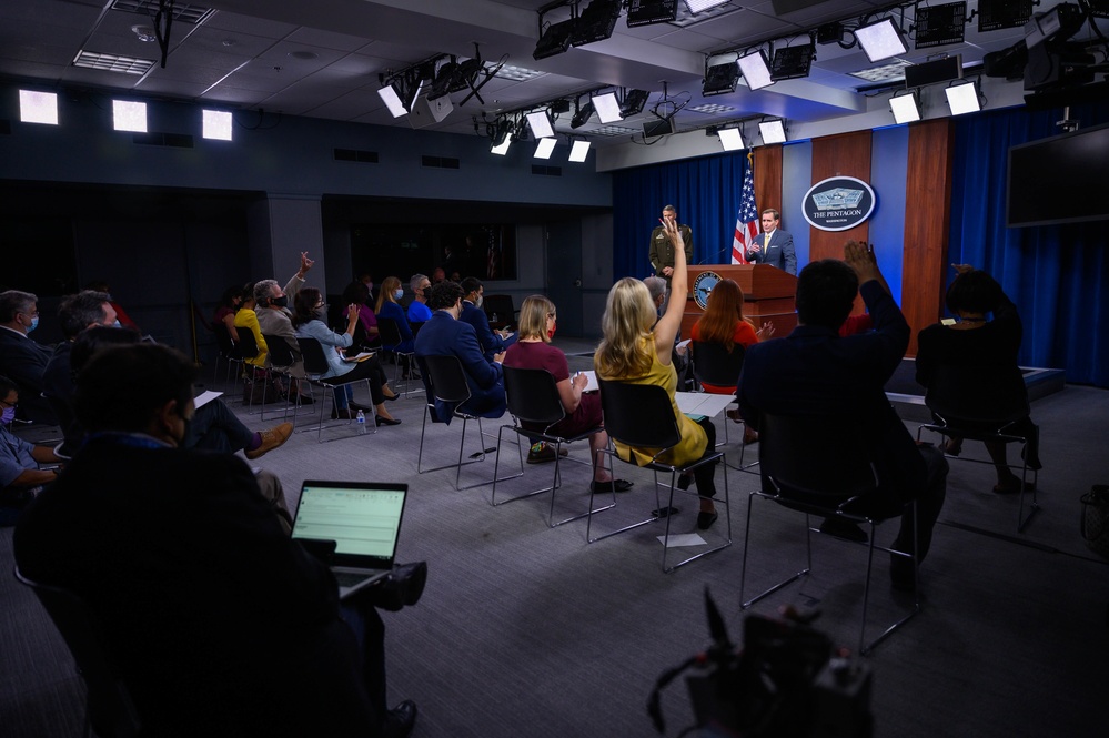 Pentagon Press Secretary John F. Kirby, Army Maj. Gen. Taylor hold press briefing