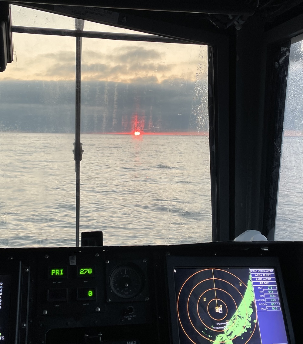 Sunset from an LCAC