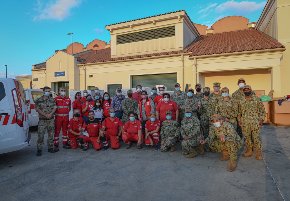 NAS Sigonella receives Red Cross donations