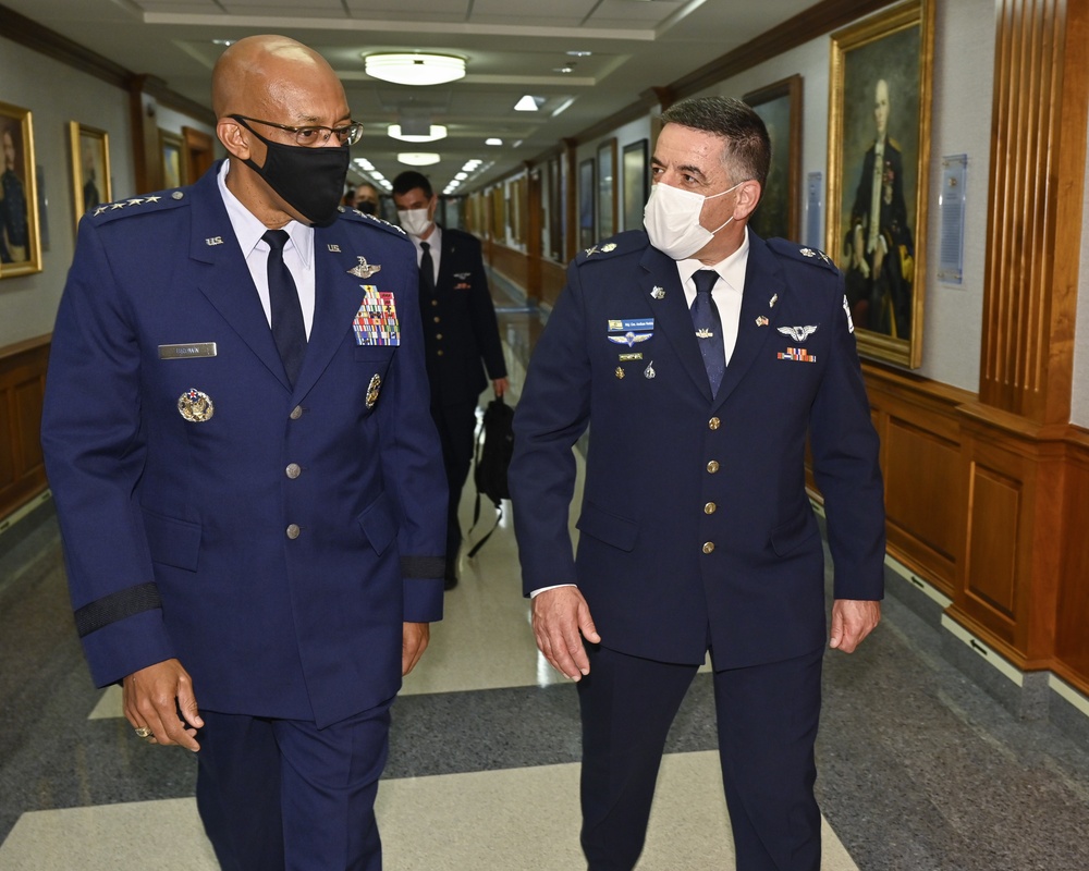 CSAF Brown meets Israeli Air Force commander
