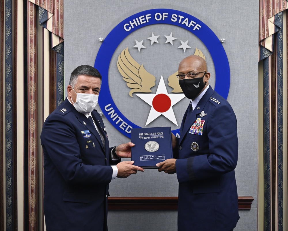 CSAF Brown meets Israeli Air Force commander