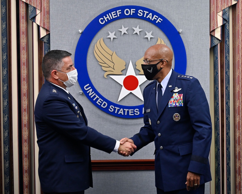 CSAF Brown meets Israeli Air Force commander
