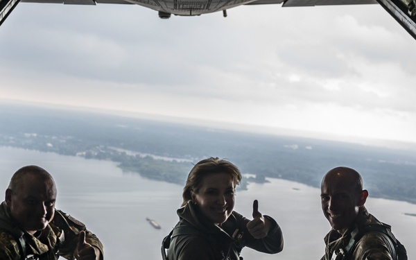 MC-130J Commando II Flies a Low-level Over Kyiv