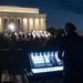 The United States Air Force Band’s Airmen of Note performs at the Lincoln Memorial