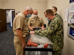 US Navy Surgeon General RADM Bruce Gillingham meets with Sailors aboard ASTC Whidbey Island