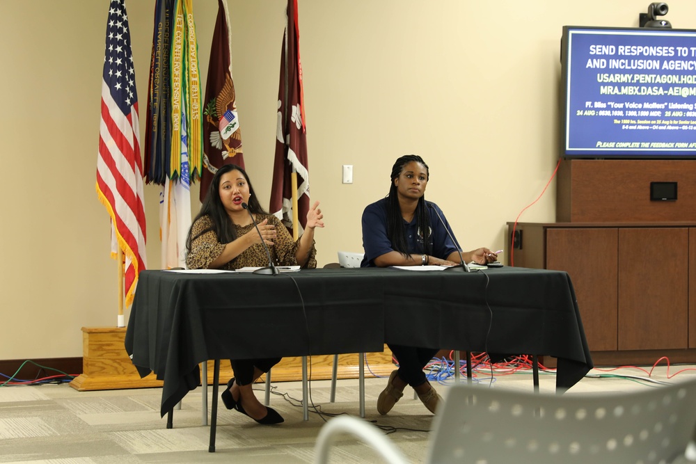 Your Voice Matters - U.S. Army Equity and Inclusion Agency hosts listening session at Fort Bliss