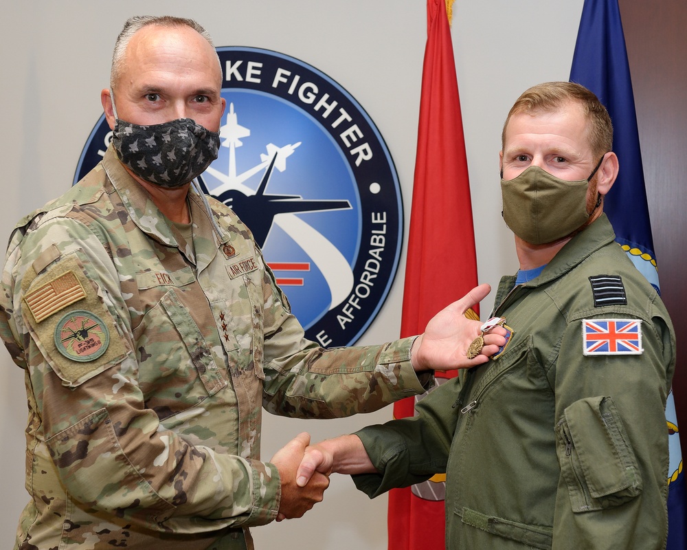 F35 awards Defense Meritorious Service Metal