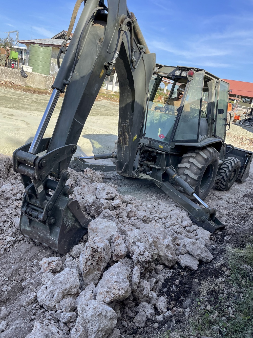 US Navy Seabees with NMCB-5 build a schoolhouse in Timor-Leste to support the local Ministry of Education