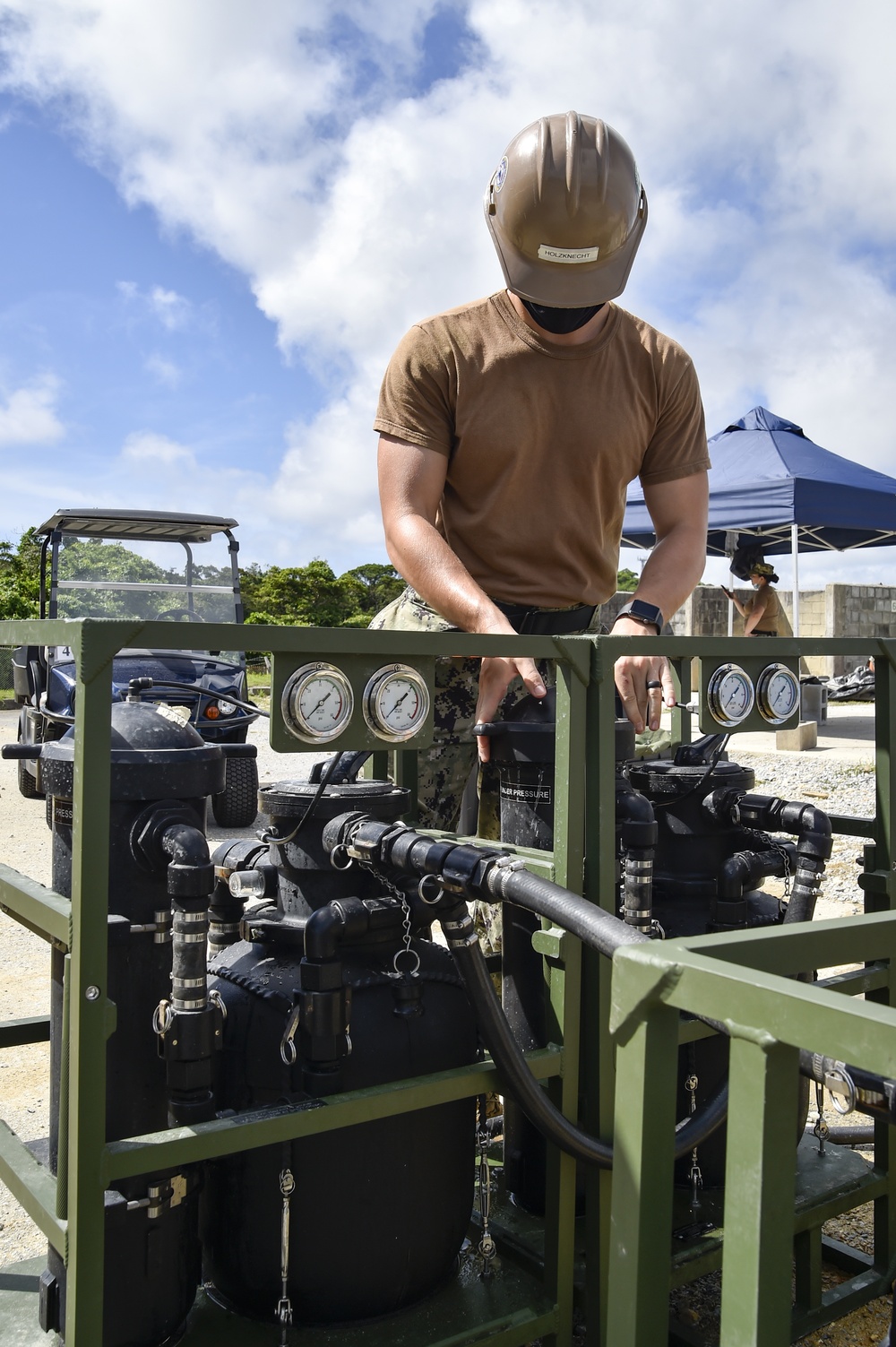 US Navy Seabees assigned to NMCB-5 support Exercise Noble Union